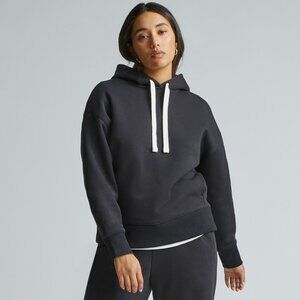 EVERLANE THE RE-TRACK HOODIE IN BLACK Casual Loungewear Athleisure Sz S